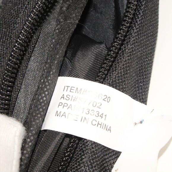 HazMat Embroidered Black Red Laptop Day Travel Backpack Zippered Nylon - Picture 8 of 8